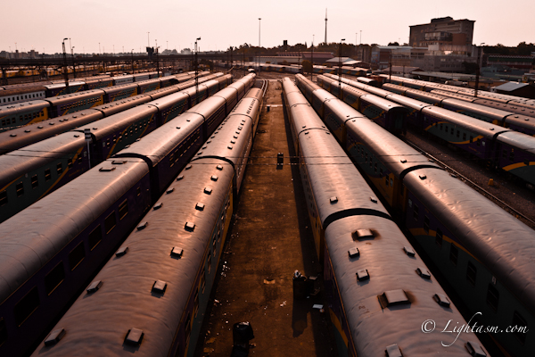 Trains in Rail Yard from the Photowalk in Johannesburg