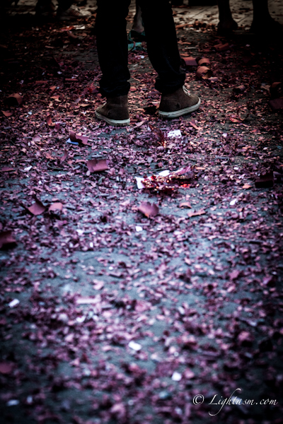 Firework Casings littering the floor