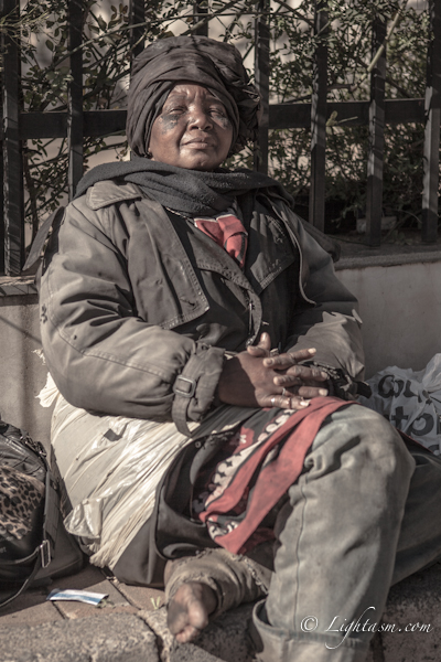 Homeless Lady sits for a Portrait