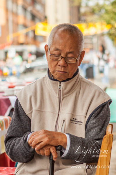 Old Man Resting in Chair